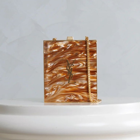 Saint Laurent Marble Pattern Tuxedo Box Bag - Picture 2 of 15